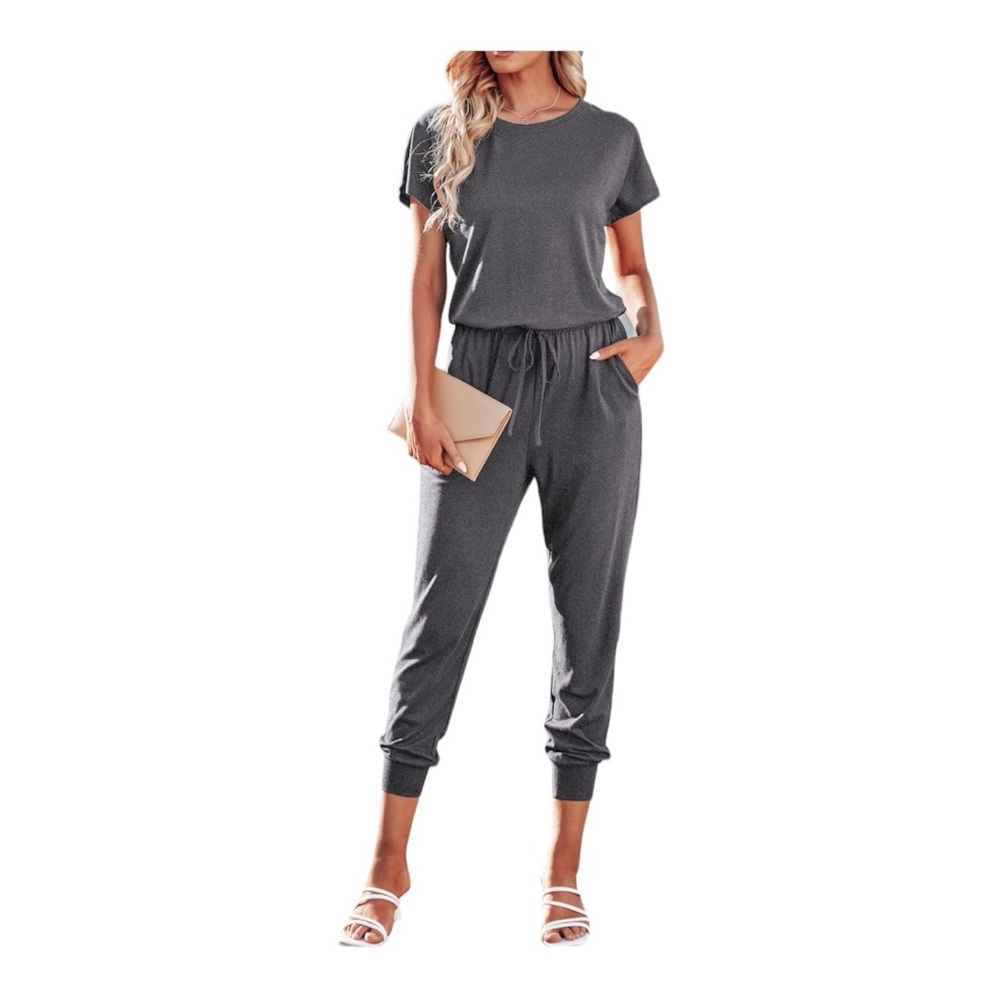 Charcoal Grey Cotton Blend Jumpsuit NWOT